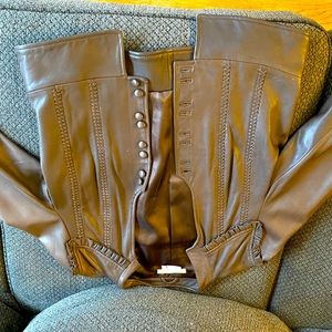 Brown genuine leather